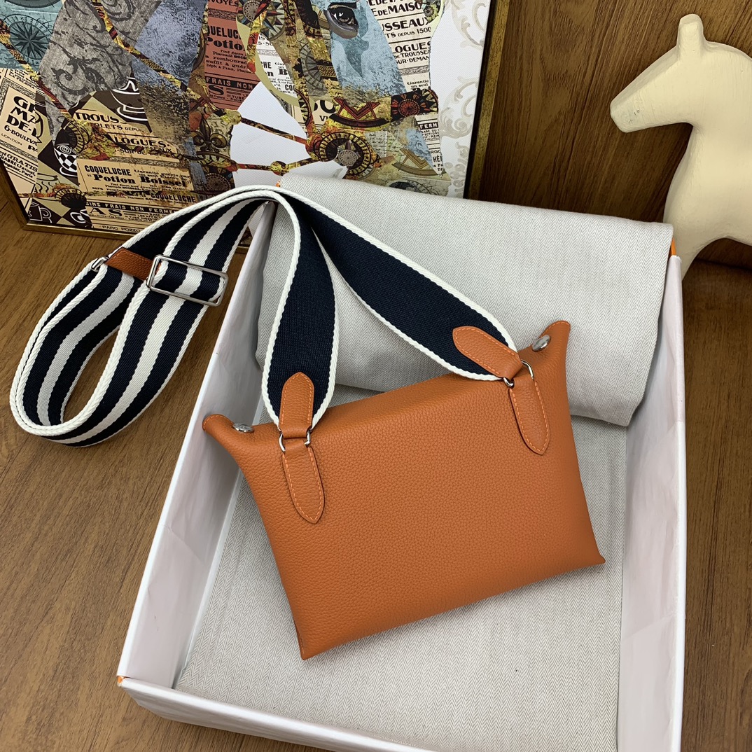 에르메스 비드포쉬 백 토고 오랑쥬 미니옴